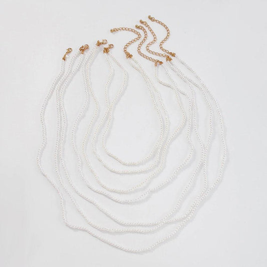 Set coliere albe, cu perle, Salome C12 - Pursehuit.ro