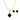 Set colier si cercei auriu, din otel inoxidabil 316L, placat cu aur 18K PVD, cu trifoi, Velina C2