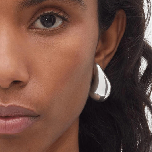 Cercei argintii, forma de picatura de apa, Morris C13