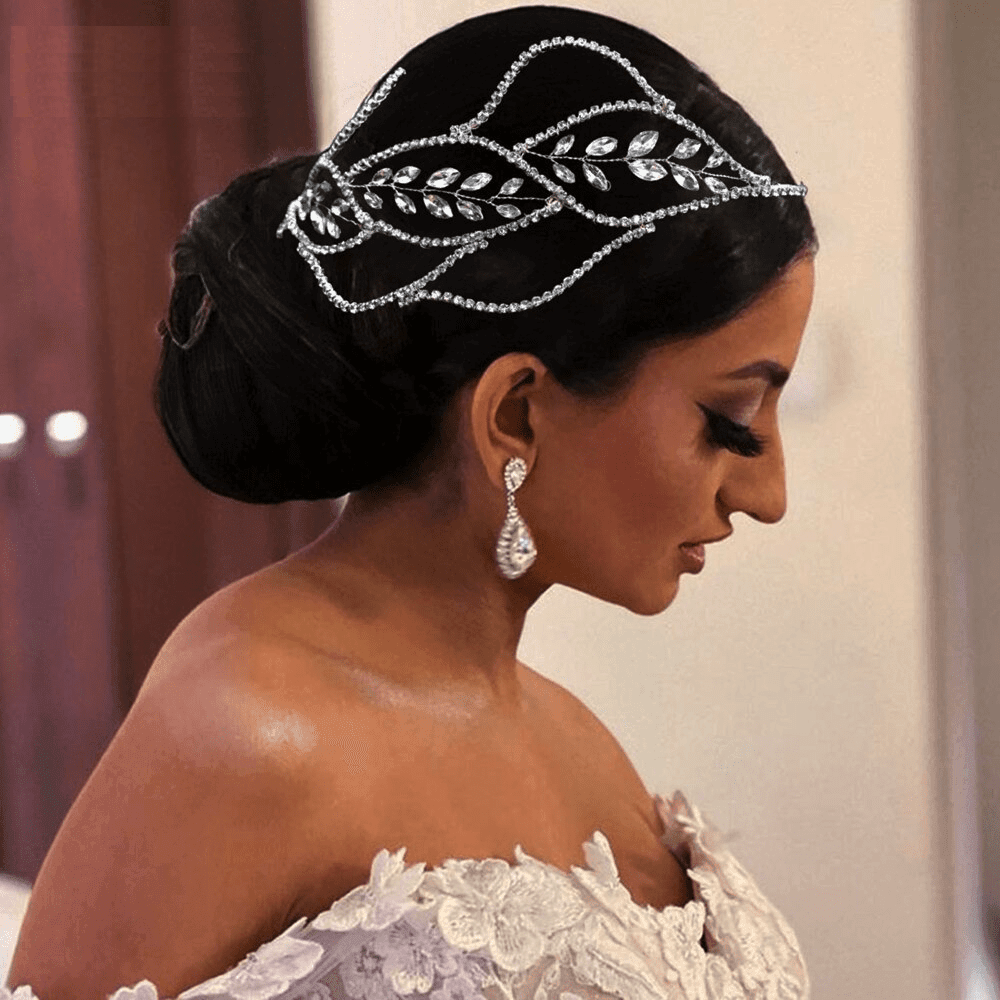 Accesoriu de par, argintiu, cu pietre, Briana C7 - Pursehuit.ro