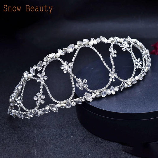 Accesoriu de par, argintiu, cu pietre, Iduna C8 - Pursehuit.ro