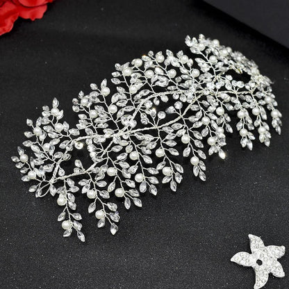 Accesoriu de par, argintiu, cu pietre, Thorid C11 - Pursehuit.ro