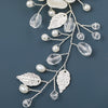 Accesoriu par, argintiu, cu flori si perle, Maylis C9