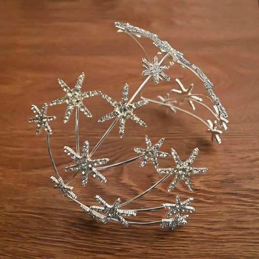 Accesoriu par, argintiu, cu pietre si stelute, Sommar C6 - Pursehuit.ro