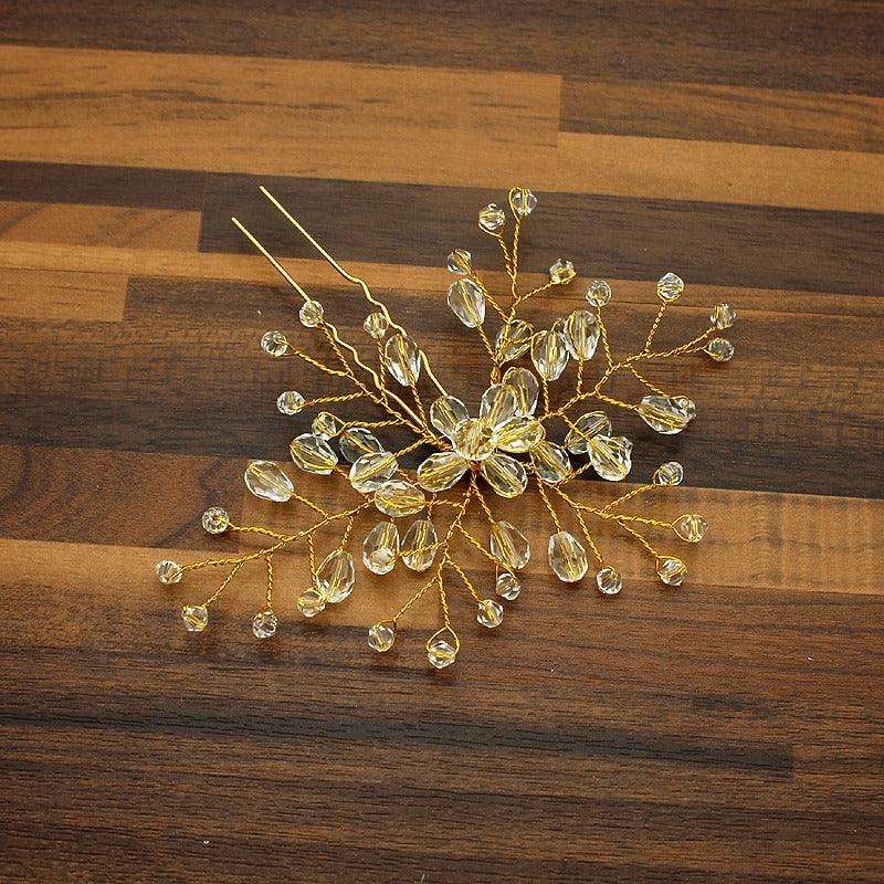 Accesoriu par, auriu, tip ac, cu margelute, Anneka C10 - Pursehuit.ro