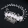 Accesoriu par cu perle si flori, argintiu, Lilian C11