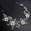 Accesoriu par, modelator, argintiu, cu floricele si perle, Annabella C4