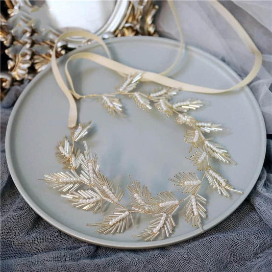 Accesoriu par, modelator, auriu cu perlute, Maglena C2 OUT - Pursehuit.ro