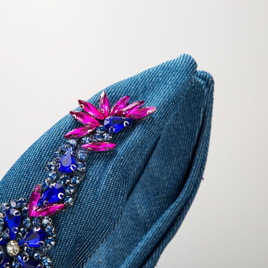 Bentita bleumarin, cu nod si pietre albastre, Clifford C5 - Pursehuit.ro