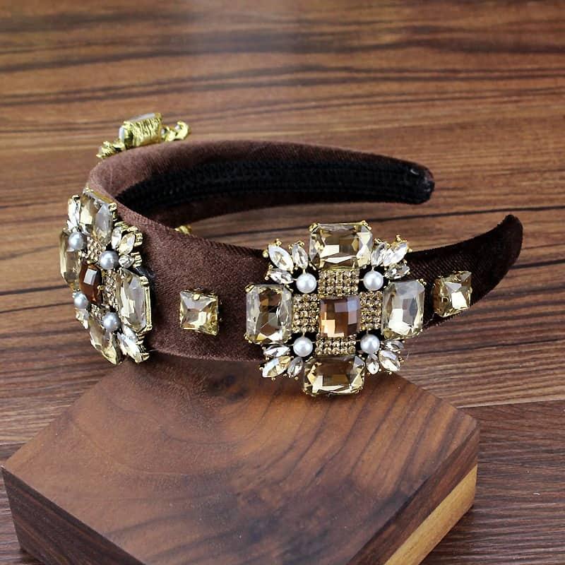 Bentita maron, cu pietre, Indy C1 - Pursehuit.ro