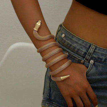 Bratara aurie, flexibila, forma de sarpe, Patrizia C9 - Pursehuit.ro