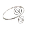 Bratara pentru brat, argintie, model grecesc, cu spirale, Ellenora C9