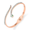 Bratara rose gold, tip bangle, forma de sarpe, cu pietre, Krista C1