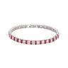 Bratara tennis, argintie, cu pietre rosii din zirconiu, Hope C1 - Pursehuit.ro