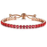 Bratara tennis, rose gold, cu pietre rosii, Myrtell C1 - Pursehuit.ro
