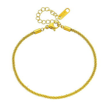 Bratara aurie, din otel inoxidabil, suflata cu aur 18k, delicata, Erlanda C3 - Pursehuit.ro