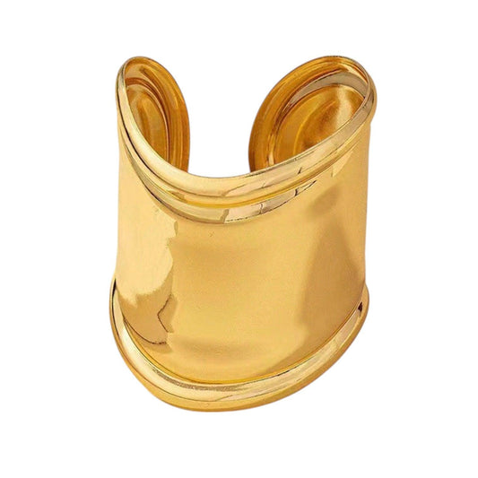 Bratara aurie, lata, forma ondulata, Celeste C24 - Pursehuit.ro