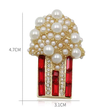 Brosa aurie, Popcorn, cu perlute, C1 OUT - Pursehuit.ro