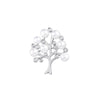 Brosa argintie, forma de copac, cu pietre din zirconiu si perle, Remy C6 OUT