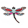 Brosa argintie, forma de libelula, cu pietre multicolore, Robertha C3 - Pursehuit.ro