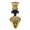 Brosa aurie, forma de barbat african, cu pietre si perle, Martina C1