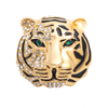 Brosa aurie, forma de cap de tigru, cu pietre, Savana C6