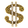 Brosa aurie, forma de dolar, cu pietre, Marieke C2 - Pursehuit.ro