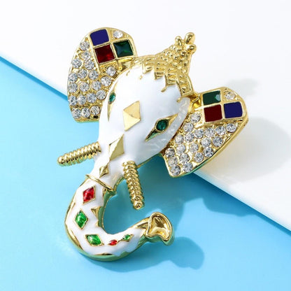 Brosa aurie, forma de elefant, cu pietre, Andreana C2 - Pursehuit.ro