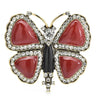 Brosa aurie, forma de fluture, cu pietre, Riina C3 - Pursehuit.ro