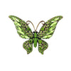 Brosa aurie, forma de fluture, cu pietre verzi, Monika C1