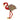 Brosa aurie, forma de pasare flamingo, cu pietre rosii, Liska C3 - Pursehuit.ro