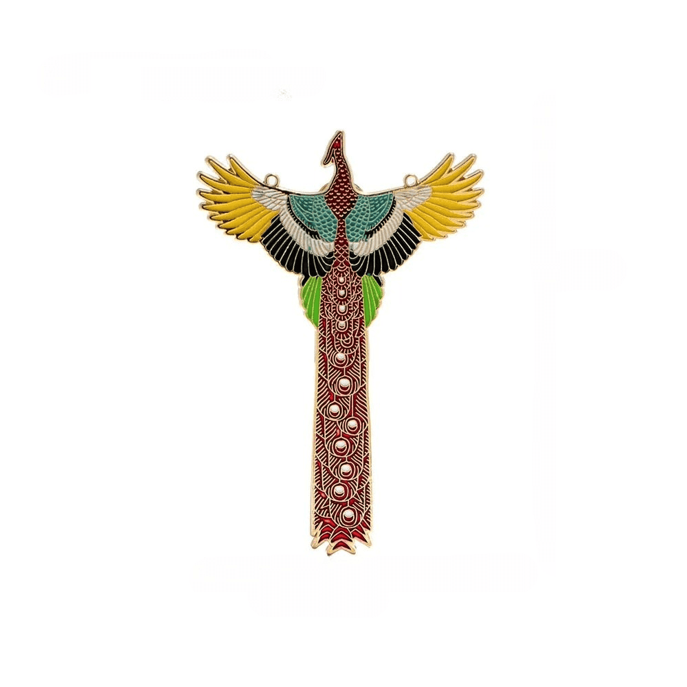 Brosa aurie, forma de pasarea Phoenix, Marvin C1 - Pursehuit.ro