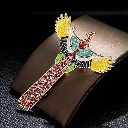 Brosa aurie, forma de pasarea Phoenix, Marvin C1 - Pursehuit.ro