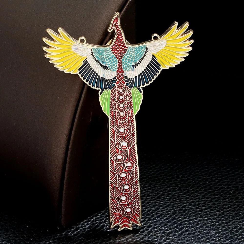 Brosa aurie, forma de pasarea Phoenix, Marvin C1 - Pursehuit.ro