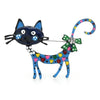 Brosa multicolora, forma de pisica, cu pietre si perlute, Lilo C3 OUT