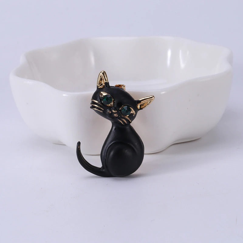 Brosa neagra, forma de pisica, Lizanette C7