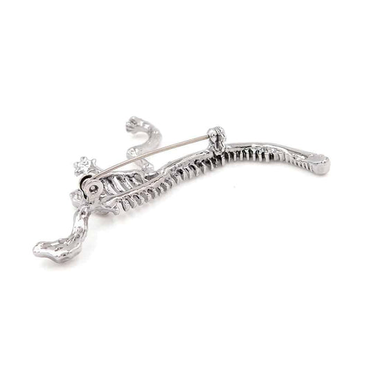 Brosa schelet dinozaur, argintie, Marthine C1 - Pursehuit.ro