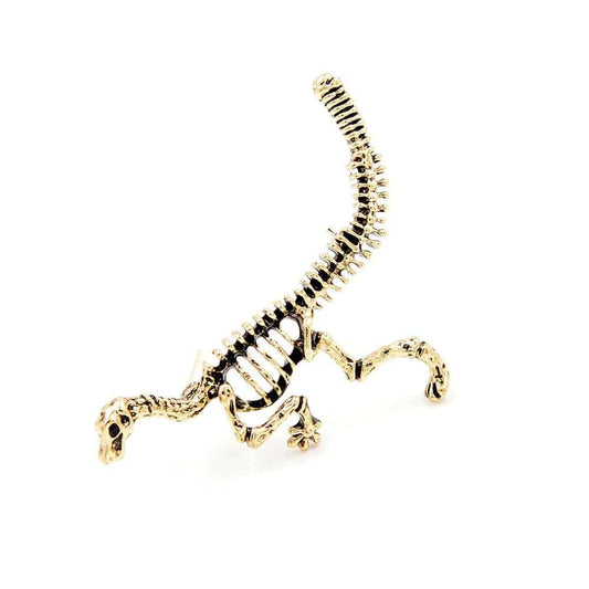 Brosa schelet dinozaur, aurie, Martilda C1 - Pursehuit.ro