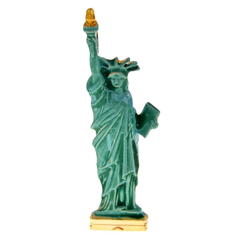 Brosa verde, forma de statuia Libertatii, Alfride C1 - Pursehuit.ro