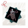 Brosa argintie, forma de sarpe, cu snur de martisor si cutiuta cadou, Althea - Pursehuit.ro