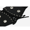 Centura corset, neagra, din piele ecologica, cu snur, Liesa C1