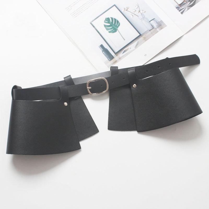 Centura de talie, neagra, din piele ecologica, Lizi C1 - Pursehuit.ro