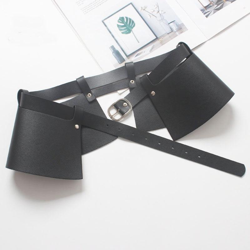 Centura de talie, neagra, din piele ecologica, Lizi C1 - Pursehuit.ro