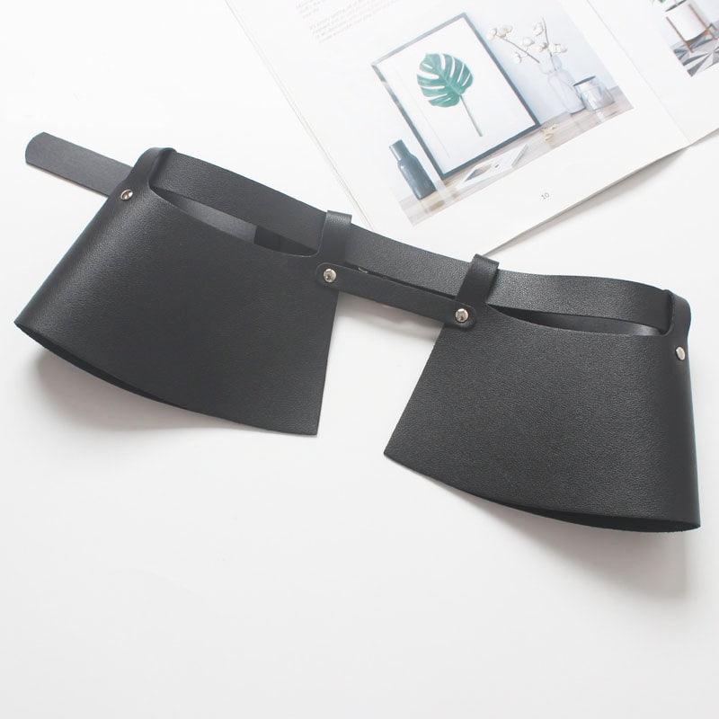 Centura de talie, neagra, din piele ecologica, Lizi C1 - Pursehuit.ro