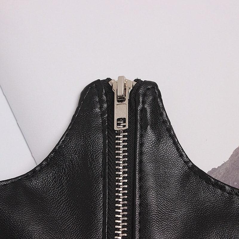 Centura tip corset, neagra, elastica, cu barete ajustabile, Hulda C1 - Pursehuit.ro