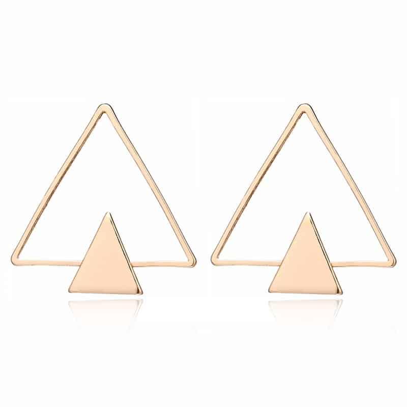 Cercei aurii, forma de triunghi, Abel C20 - Pursehuit.ro