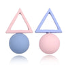 Cercei roz si bleu, forme geometrice, Abella C23