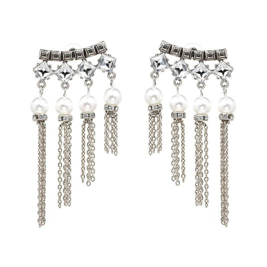 Cercei candelabru, argintii, Alina C11 - Pursehuit.ro