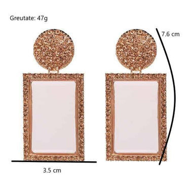 Cercei rose gold, cu pietre, Chrissy C5 - Pursehuit.ro