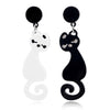 Cercei alb-negru, pisici, Drud C20